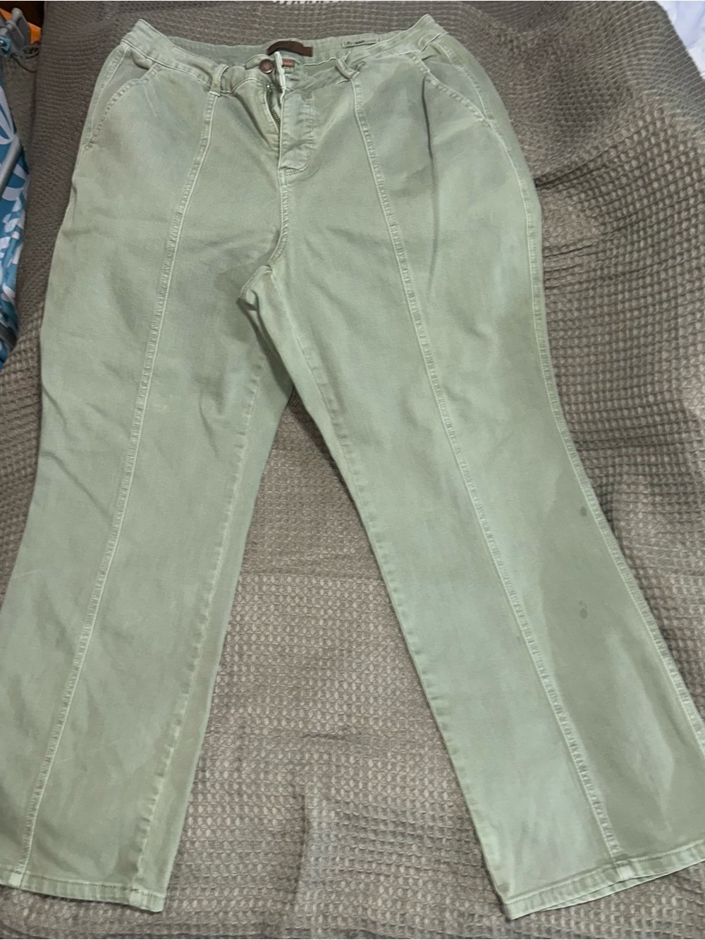 Judy Blue Green Denim Jeans 18W Relaxed Straight Mid Rise 31" Inseam Pockets